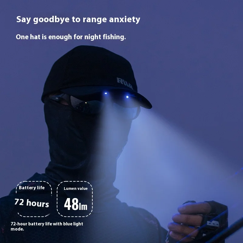 Gorro de pesca nocturno RVVR – Luz LED IPX4 48lm 3 colores - imagen 5