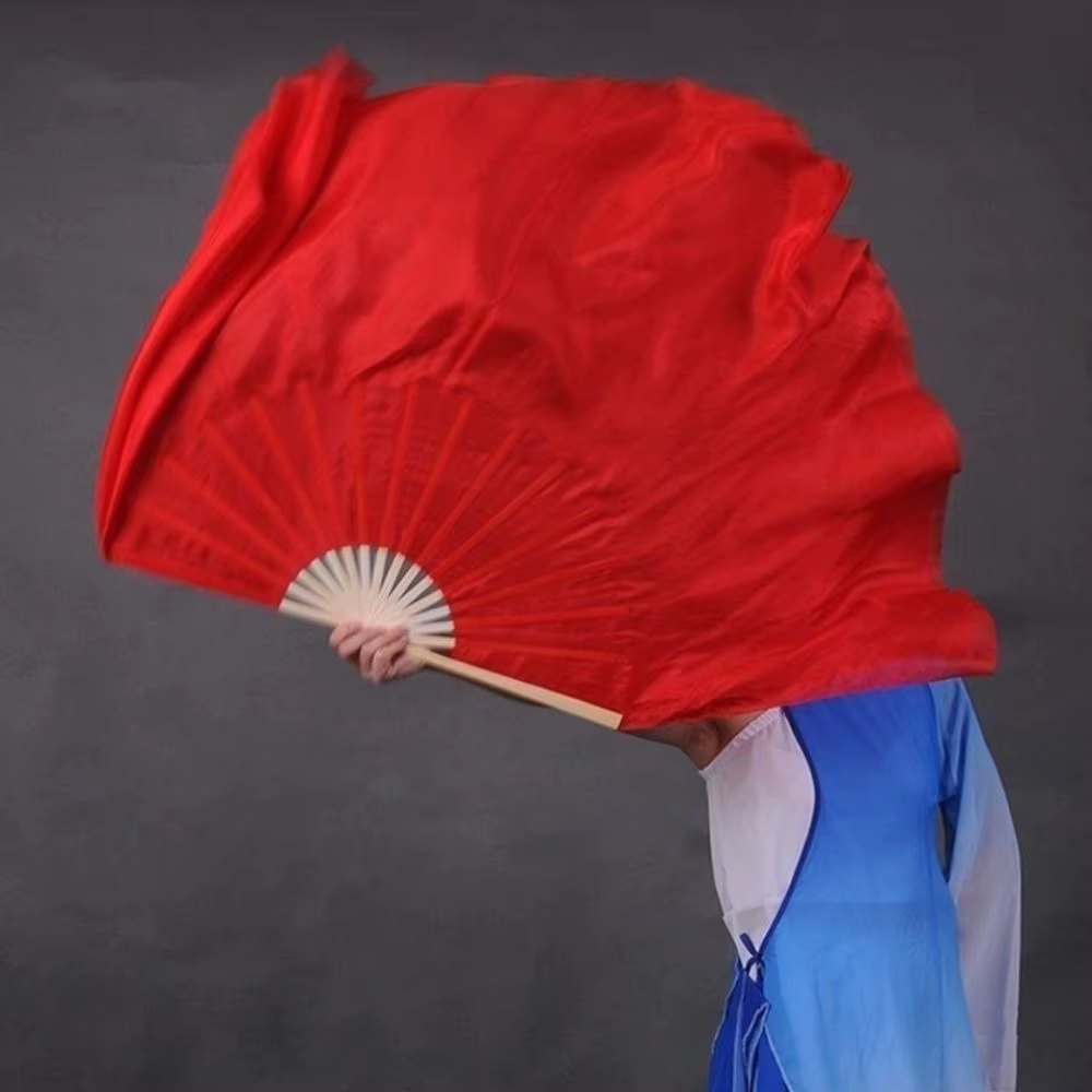 Abanicos chinos infantiles de bambú y seda para danza del vientre