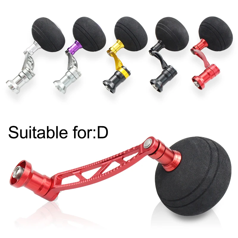 Una pesa roja y negra con un mango