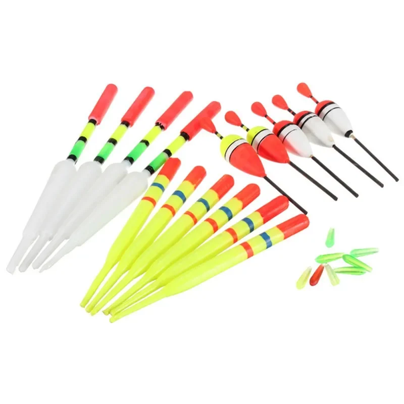 Boya de tubo flotante de pesca de tres tamaños, Bobber con conector de goma, aparejos de pesca para todo tipo de pesca, 15 Uds. - imagen 3
