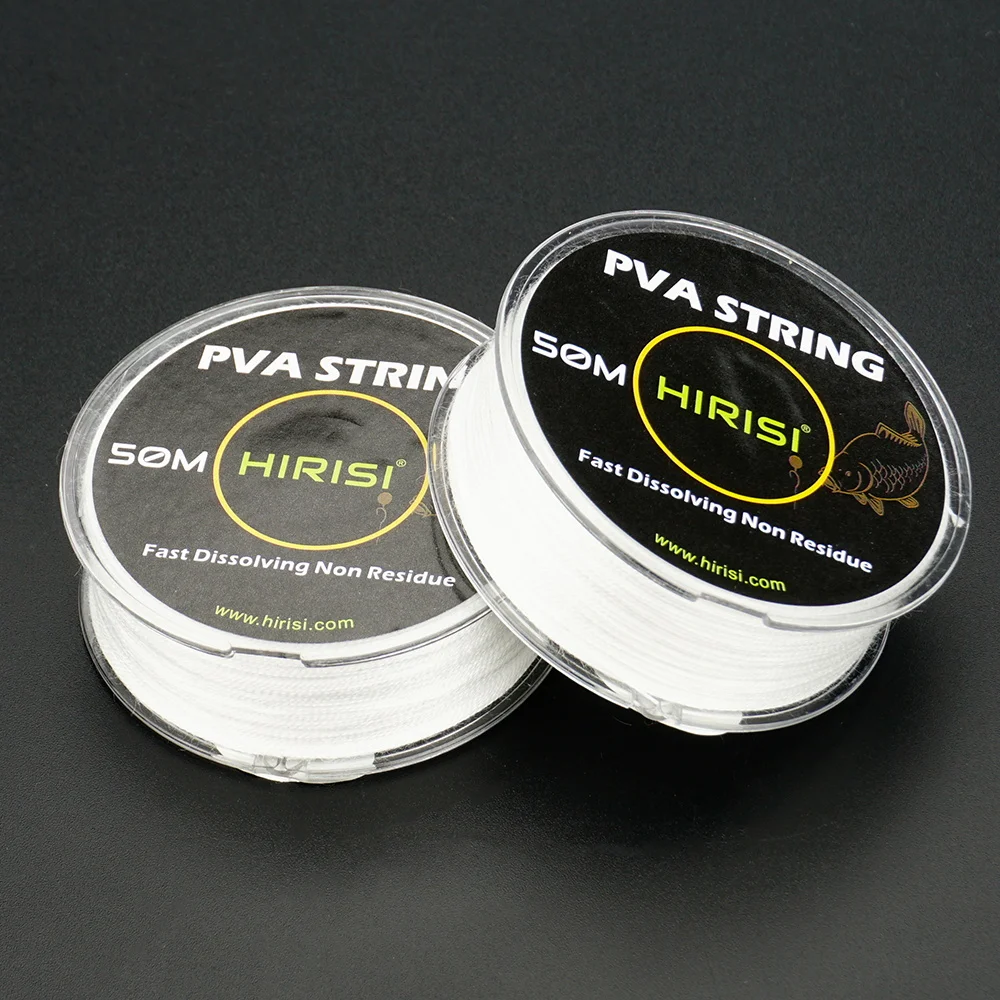 Hirisi-rollo de cuerda PVA para pesca de carpa, 100m, disuelve para pesca de carpa, Boilie y cebo de pesca de carpa, accesorios de pesca