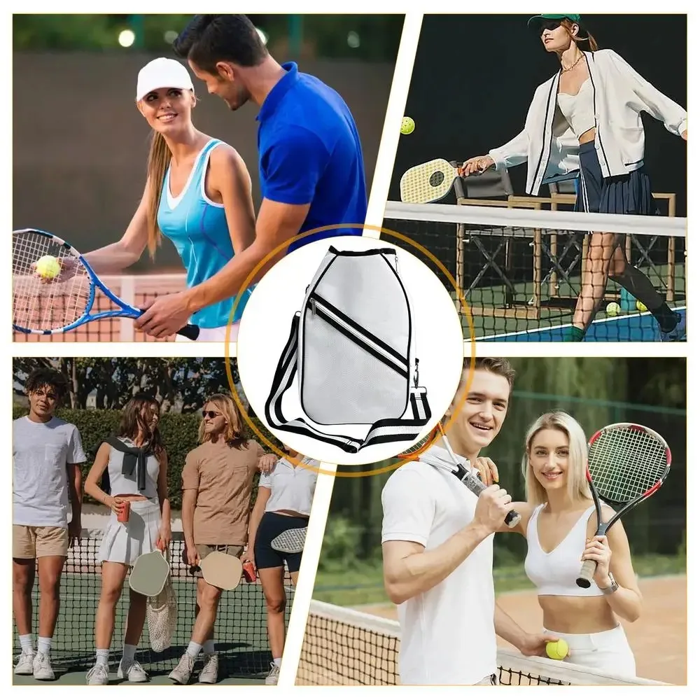 Funda de paleta Oxford duradera para Pickleball, funda ligera de gran capacidad para raqueta, bolsa cruzada portátil resistente al desgaste para raqueta - imagen 4