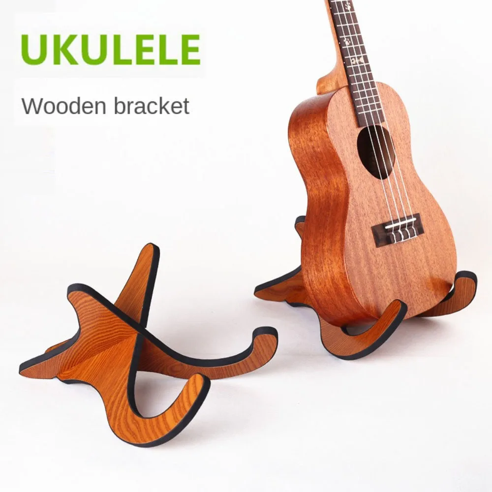 Soporte de exhibición de madera para ukelele, soporte plegable de madera para guitarra pequeña, violín Vertical portátil - imagen 5