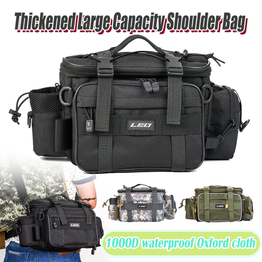 Nueva caja de señuelos impermeable 1000D, bolsa de almacenamiento de engranajes, mochila multifunción para pesca con mosca, bolsa de fotografía, mochila para ciclismo al aire libre