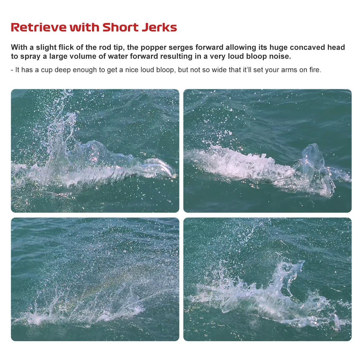 Noeby-señuelo de pesca Popper de espina de pescado, 140mm, 60g, 180mm, 117g, copa profunda flotante, cebo duro Artificial, cebos Wobbler de superficie de mar - imagen 5