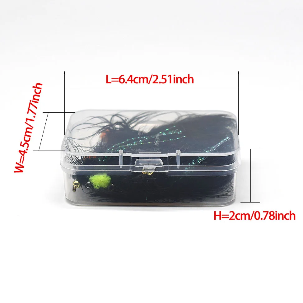 MNFT Mosca Beadhead Streamer negra para pesca de trucha en ríos - imagen 4