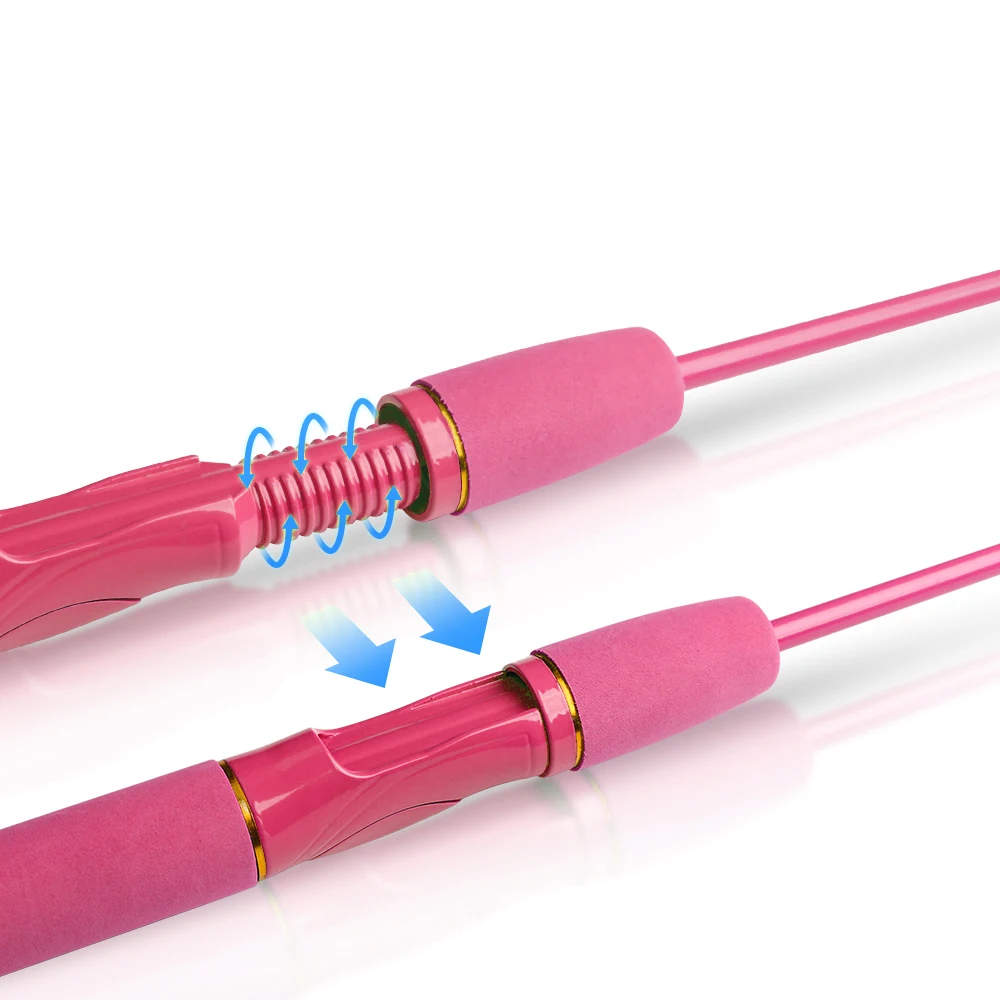DNDYUJU 1,5 M caña de pescar para niños caña de pescar para principiantes caña bonita incluye carrete giratorio rosa verde disponible regalo para niños - imagen 4