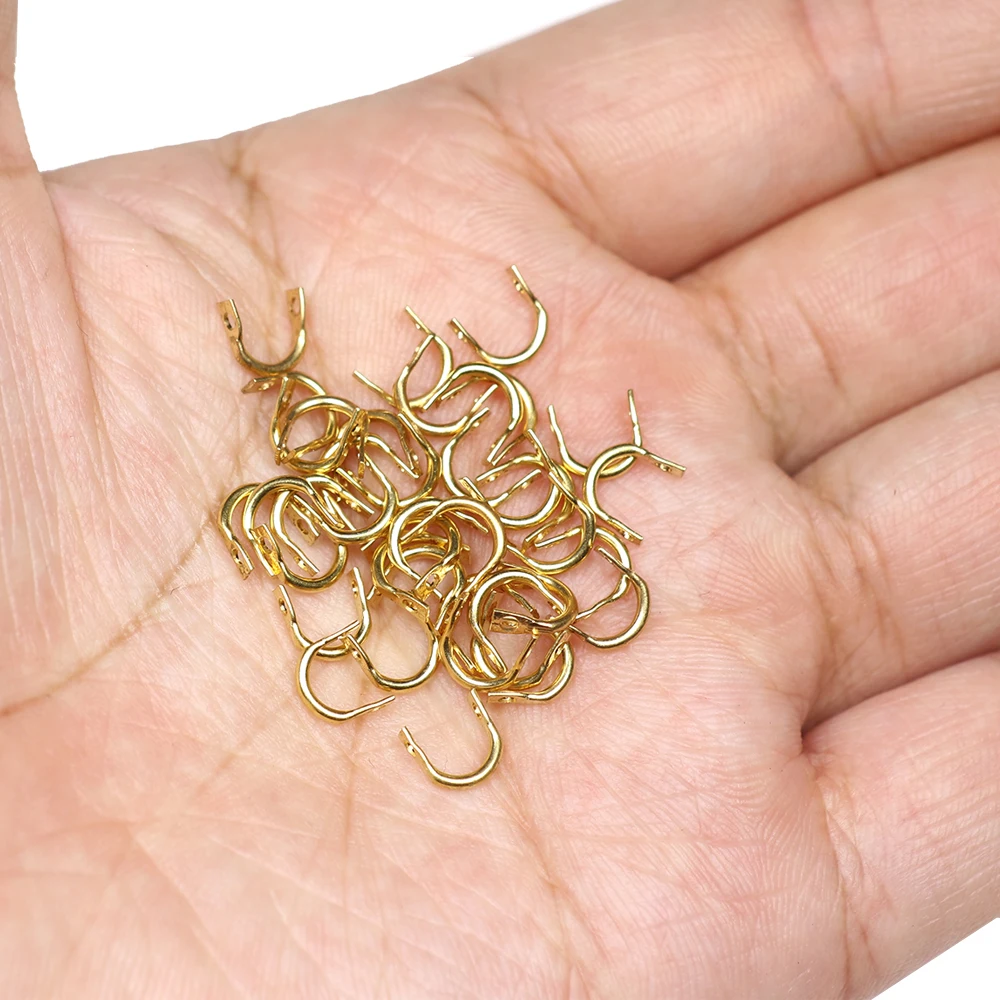 Bimoo-Señuelos de Pesca de latón para manualidades, accesorios en forma de U, giratorios, fáciles de girar, S, M, L, 50 Uds. - imagen 5