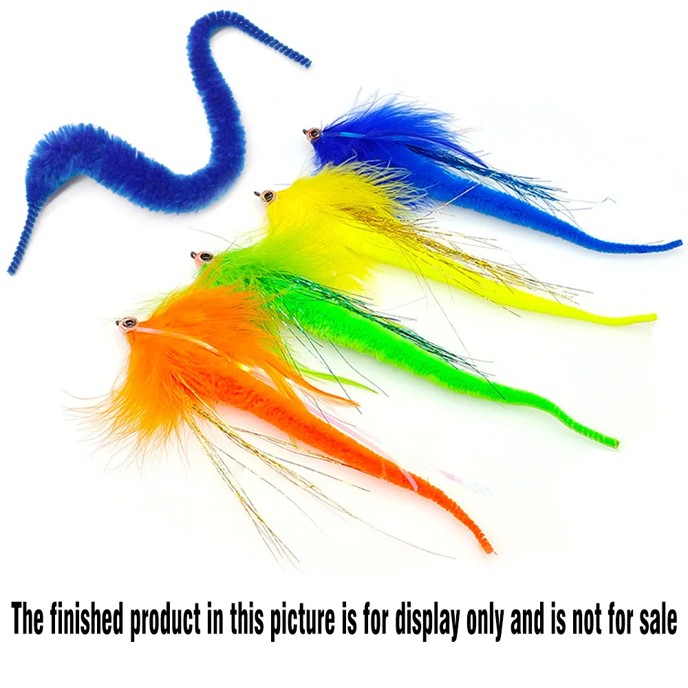 MNFT 10 Uds 9 "multicolor atado de moscas Magnum cola de dragón pesca con mosca de agua salada serpentinas de peces cebo Material de atado para Lucio Muskie - imagen 3