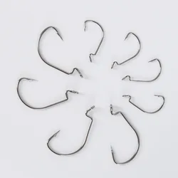 Anzuelos offset vientre ancho para vinilo – acero al carbono 1/0 a 8/0