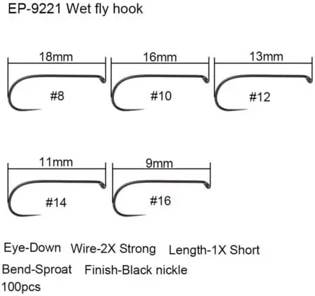 Wet fly hook 9221