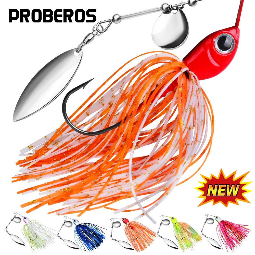 Spinnerbait PROBEROS – Falda de silicona para lubina, lucio y trucha - imagen 4