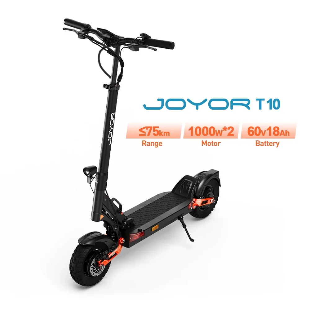 JOYOR T10 Scooter Eléctrico con doble motor y neumáticos de 10 pulgadas