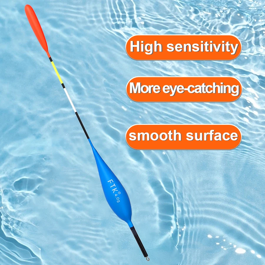 FTK-flotador de pesca Barguzinsky, Fishin Float Light On The Dark, longitud 18CM-22,5 CM, peso del flotador 2g-5g para pesca de carpa, lote de 10 piezas - imagen 4