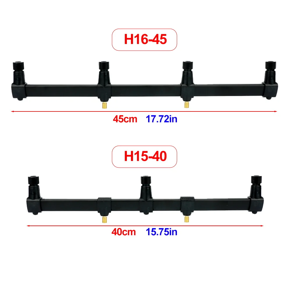 Barra zumbador aluminio Hirisi – Soporte 3 cañas para pesca de carpa - imagen 2