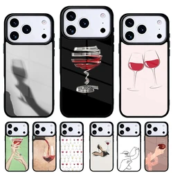 Funda iPhone Copa de Vino Tinto – Carcasa Trasera Premium