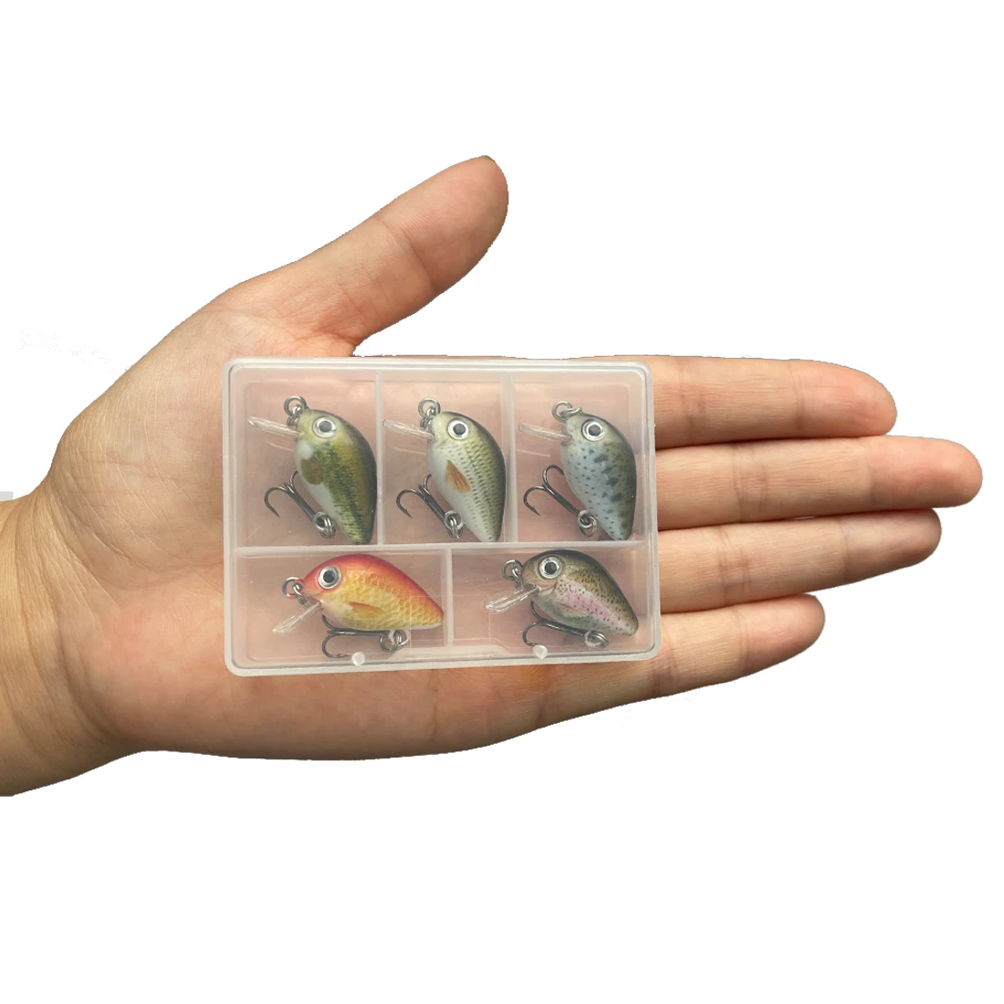 HERCULES 5 unids/caja Mini Crankbaits Set Señuelos de Pesca cebos duros Swimbaits barco océano Topwater señuelos para trucha lubina perca pesca - imagen 2