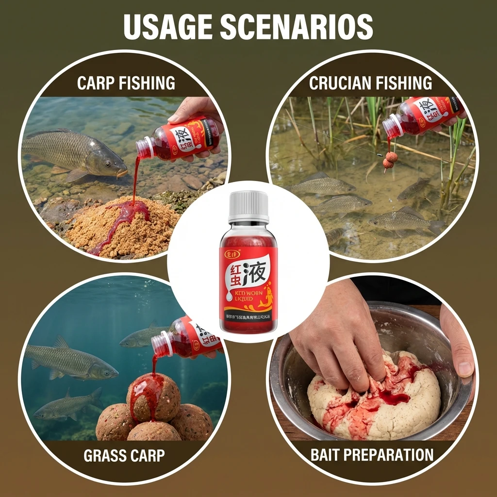 Aditivo líquido gusano rojo para carpa – Ingredientes naturales - imagen 2
