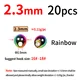 20pcs rainbow 2.3mm