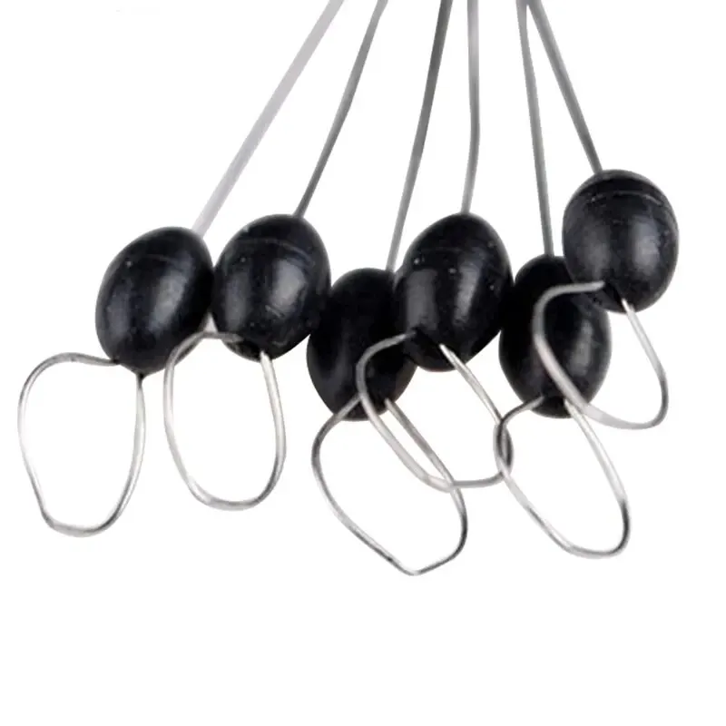 600 Uds 100 grupo conjunto de frijoles espaciales de goma tapón ovalado pesca Bobber para accesorios de pesca con mosca Spinner cebo herramienta para peces - imagen 4