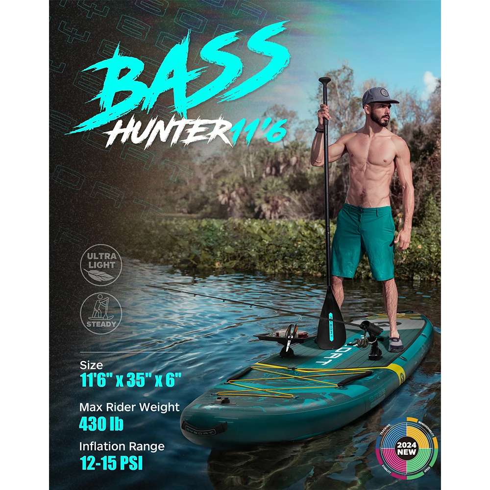 Myboat SUB tabla de Paddle inflable impermeable 11'6''x35''x6''Pesca acuática de estilo de pie para adultos con accesorios SUP сап soltрд - imagen 2