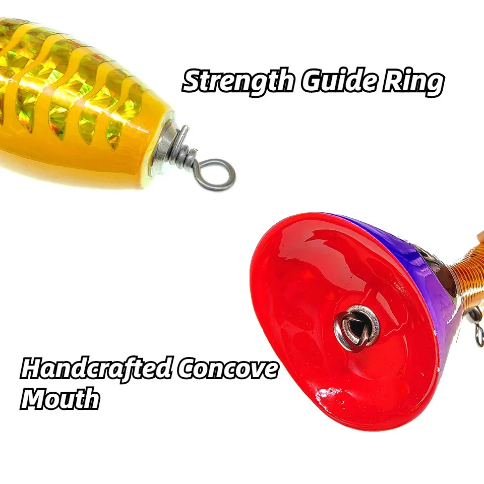 Señuelo Topwater GT MUKUN – Popper de madera para agua salada - imagen 3