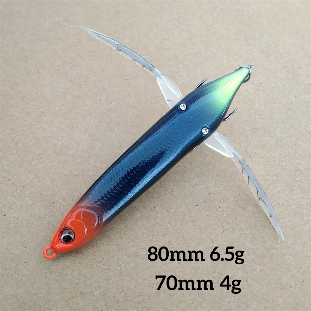 Swolfy-cebo de libélula Topwater, 10 Uds., 80mm/6,5g, 7cm/4g, Artificial superficial, Buzzbait Popper, lápiz Stickbait para Lucio - imagen 3