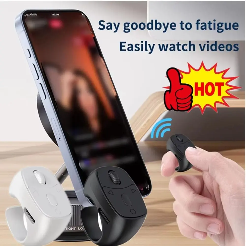 Turner de página inalámbrico con Bluetooth, anillo recargable por USB, Control remoto para iPhone, Android, iPad, controlador Kindle - imagen 3