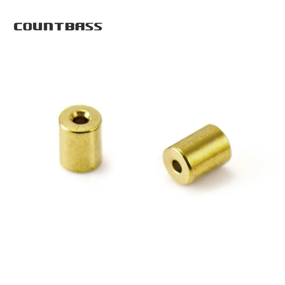 Countbass 10 Uds. Tickers de latón cuerpos de señuelo peso de pesca plomo tuerca de remache ciego, señuelos giratorios DIY