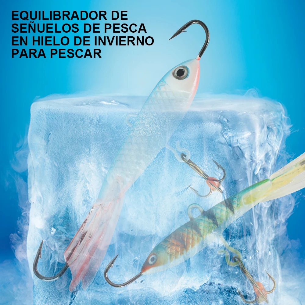 FTK-señuelo equilibrador de Pesca en hielo colorido para invierno, anzuelo de púas a la moda, cebo Artificial duro, aparejos de Pesca, 1 ud. - imagen 4