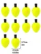 10pcs yellow