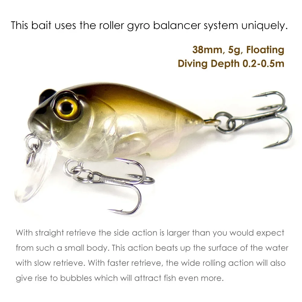Manivela Countbass 38mm 1-1/2" 5g 11/64 oz. Buceo 0,2-0,5 m flotante Crankbait señuelo de pesca Hardbaits Chatterbait Wobbler señuelos - imagen 2
