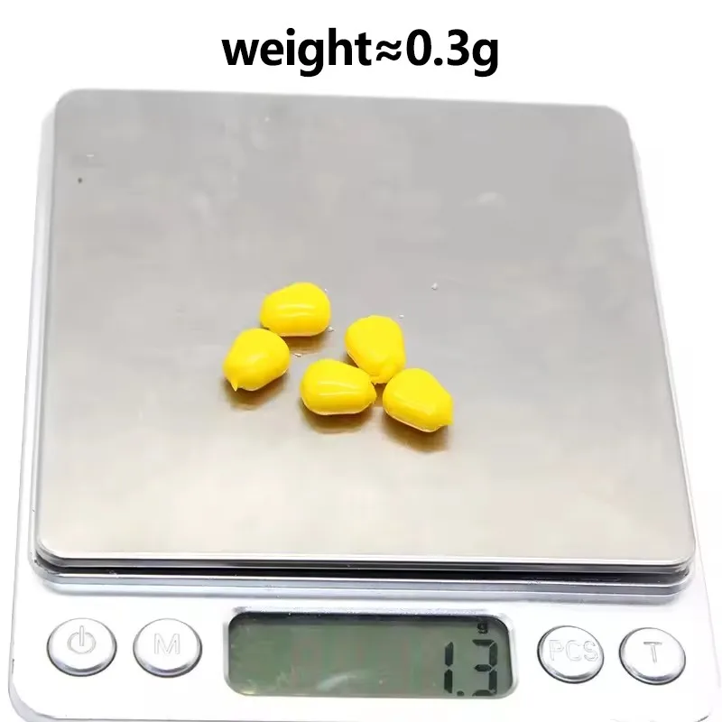 100 Uds. Cebo suave de silicona con olor a maíz, cebo flotante para pesca de carpa y maíz con olor a crema de cebos de goma Artificial - imagen 3