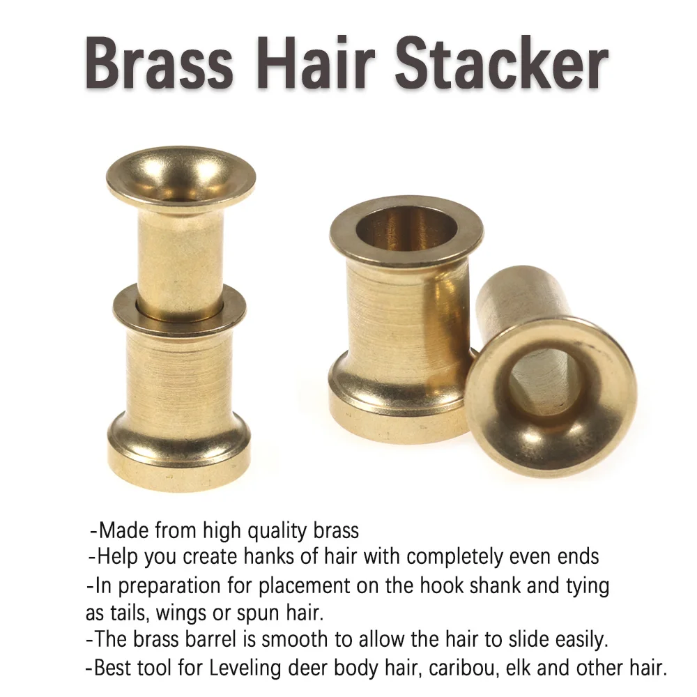 Wifreo-apilador de pelo de latón desmontable, pluma de pelo de fibra sintética, Material para atado de moscas, herramienta para hacer moscas, 1 ud. - imagen 2