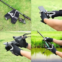 Goture Guantes de pesca, para mantener 2 dedos, impermeables, antideslizantes, antideslizantes, accesorios para equipos de carpa de caza para hombres