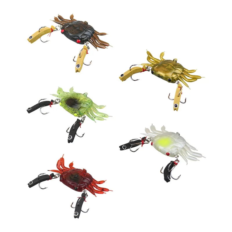 Señuelo de pesca de cangrejo biónico MUKUN, 6g, 13g, cebo suave de silicona, cebos falsos para calamar, pulpo, plantilla de pesca, señuelos con cabeza, aparejos de pesca de mar - imagen 5