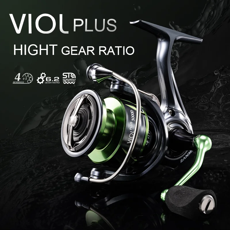 Ryobi Ranmi marca violeta más rueda giratoria se puede utilizar con agua de mar rueda de pesca de mar rueda de pesca rueda Luya