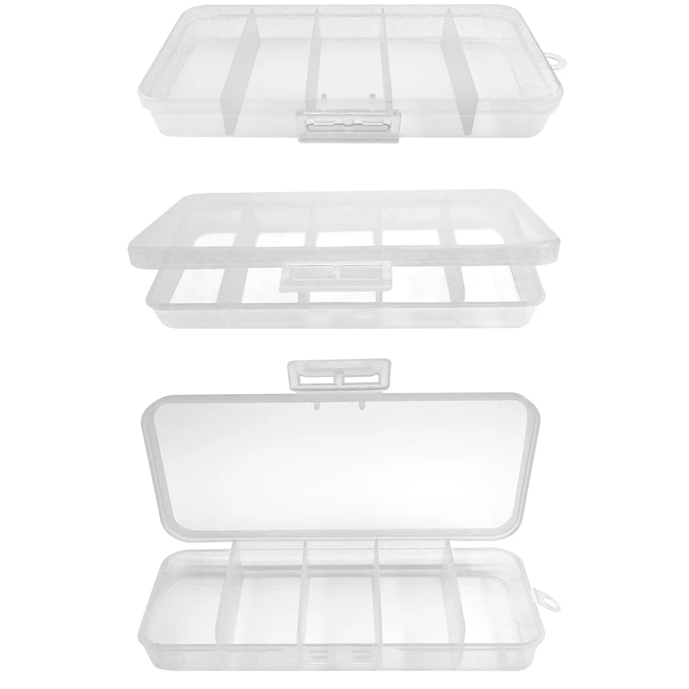 ESFISHING Cajas de aparejos de pesca Caja de almacenamiento de anzuelos de 6 sector Caja de compartimentos Señuelos de peces Soporte de almacenamiento de plástico Accesorios de pesca - imagen 3
