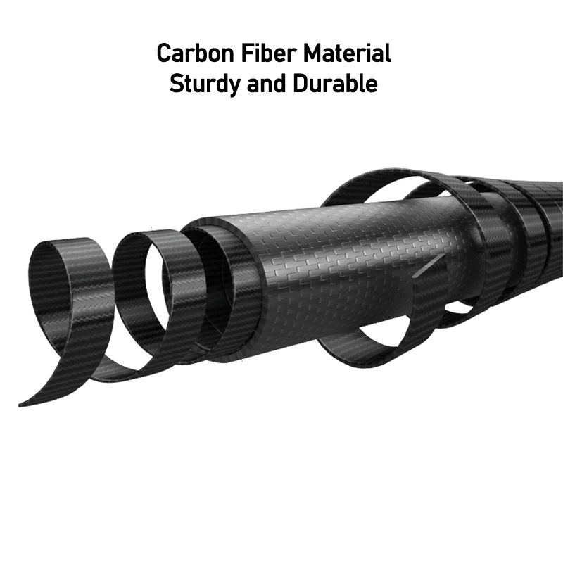 Red de pesca telescópica de 2,1 m, caña de red de aterrizaje de pesca portátil, red de pesca de fibra de carbono, herramienta de aparejos de pesca de mango largo - imagen 5