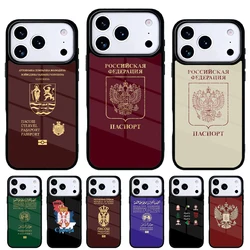 Funda para iPhone con diseño pasaporte – Argelia, Rusia y Serbia