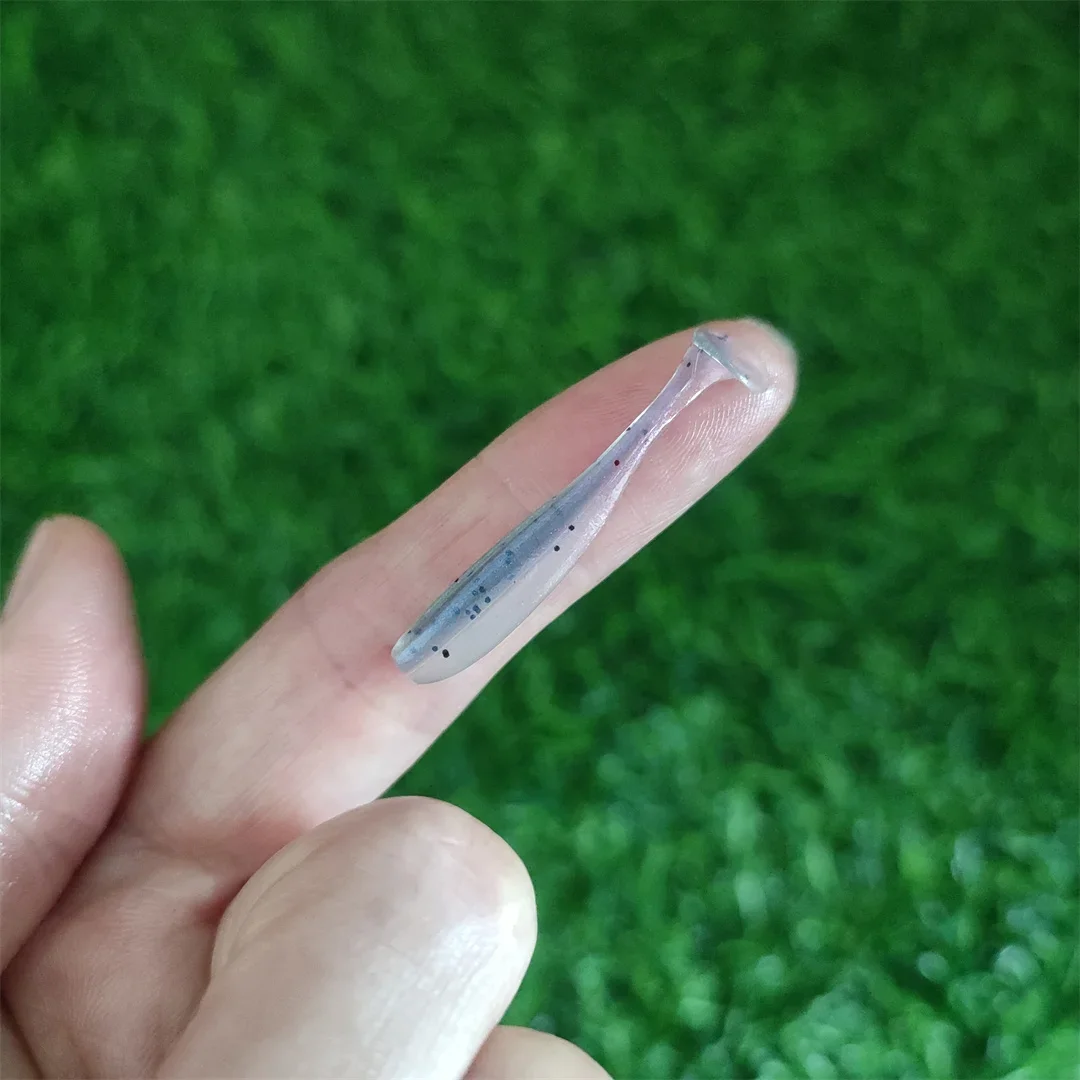 400 Uds 35mm Ajing señuelo de Pesca en roca suave cola en T Swimbait Wobblers Drop Shot Mini Shad océano lubina Pesca en roca - imagen 5