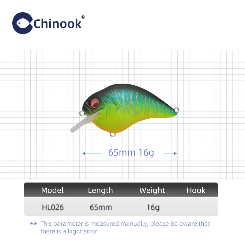 CHINOOK Crankbaits fishin Lurefishing, señuelo flotante, profundidad de 0,2-0,8 m, 16g, Wobbler, artificial, crankbait, perca de Lucio - imagen 2