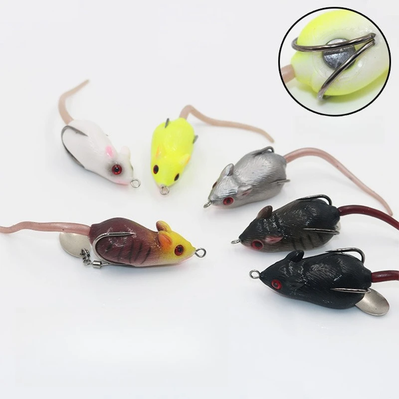 Cebo suave Thunderfrog Mouse realista – señuelo versátil para lubina