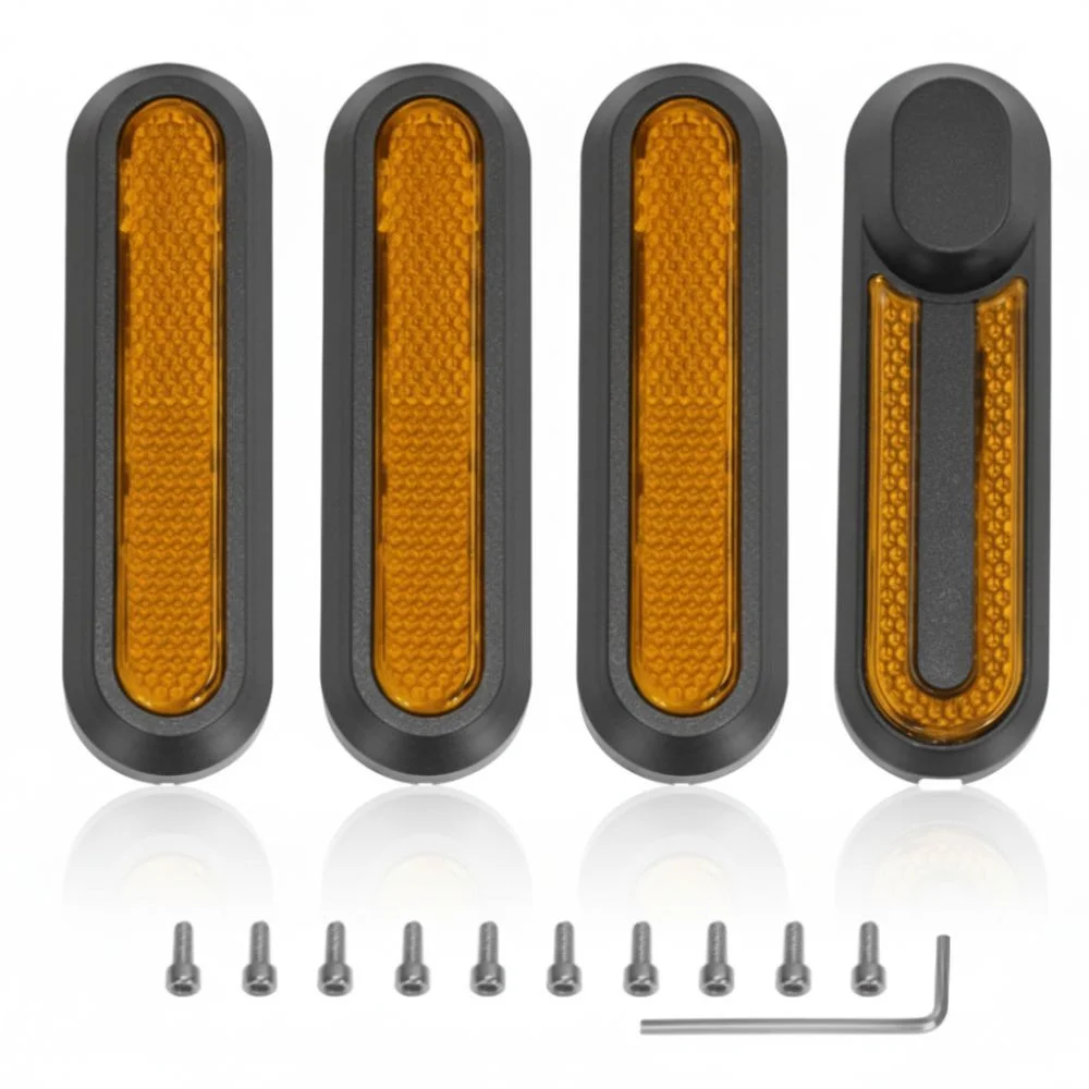 4 unids/set ABS cubierta de ruedas traseras de Scooter con tornillos tapa amarilla de cubos de rueda de Scooter para Xiaomi M365/Pro/Pro 2/1S