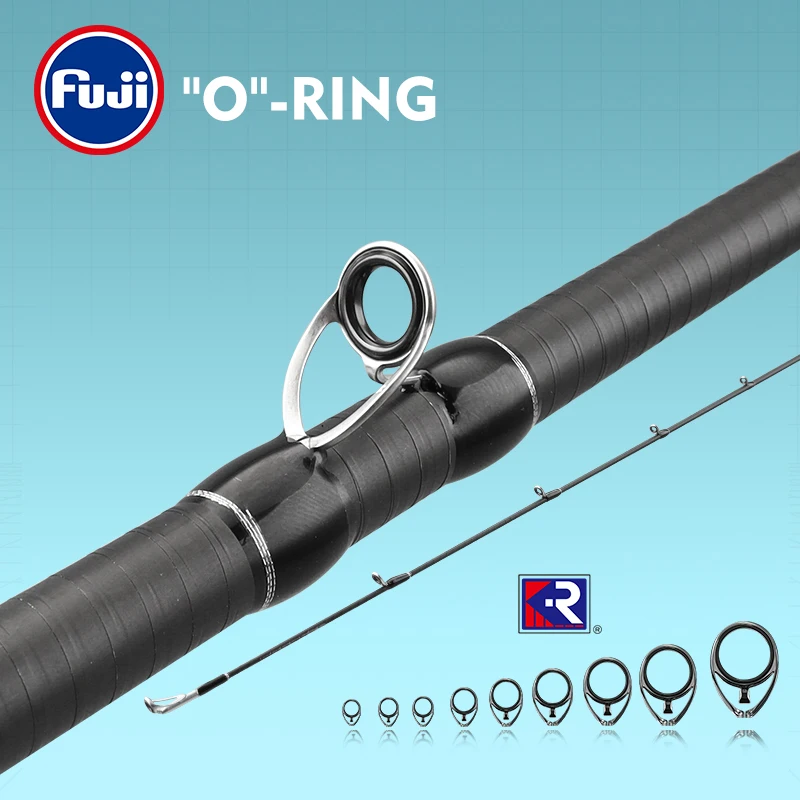 CEMREO-caña de pescar de fundición giratoria, guías de anillo redondo Fuji, ligera, de fibra de carbono, aparejos BAIFU - imagen 4