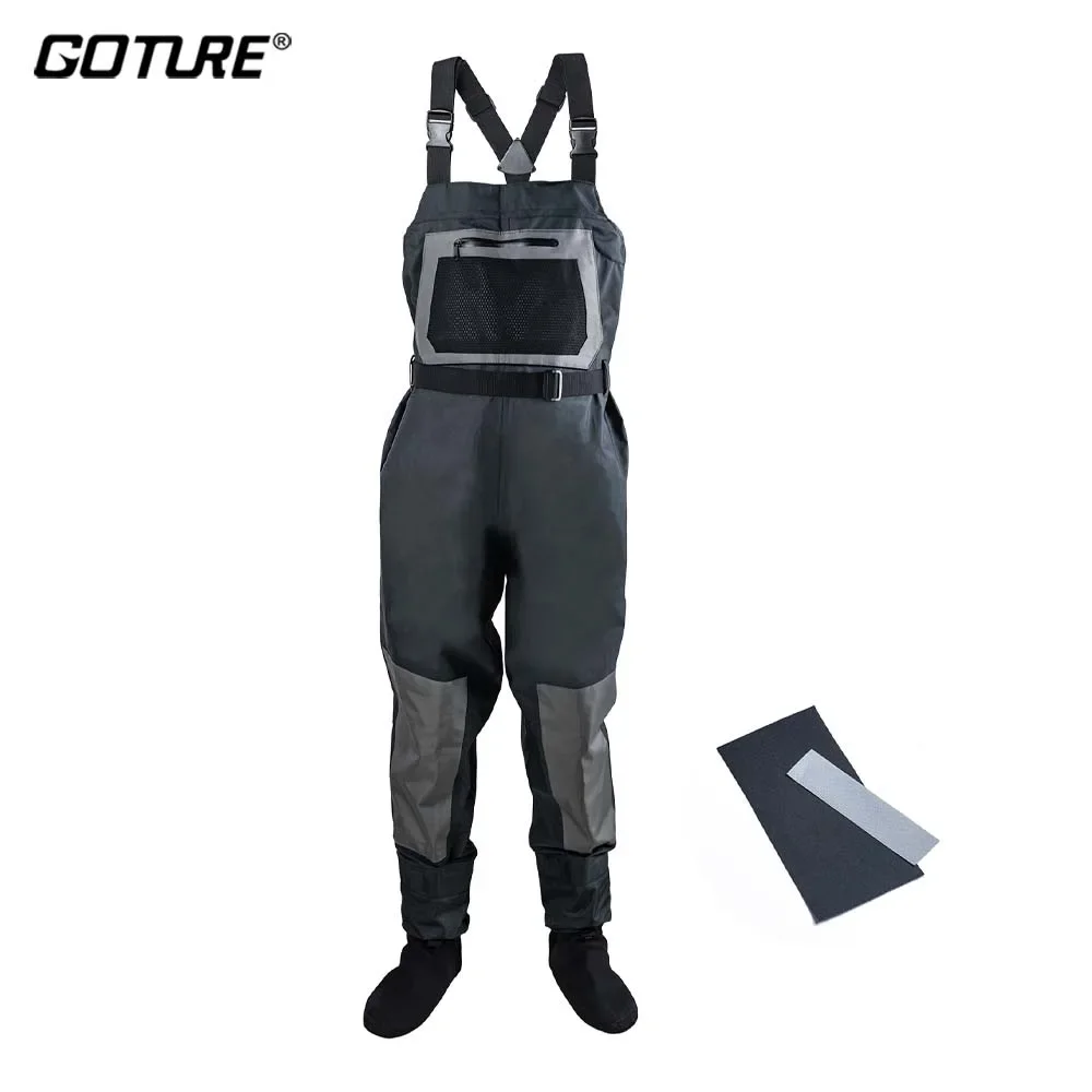 Goture Verdikte 100% Waterdichte viskleding SML XL XXL Vliegvissen Steltlopers Borst Overalls Steltlopers Ademende Laars