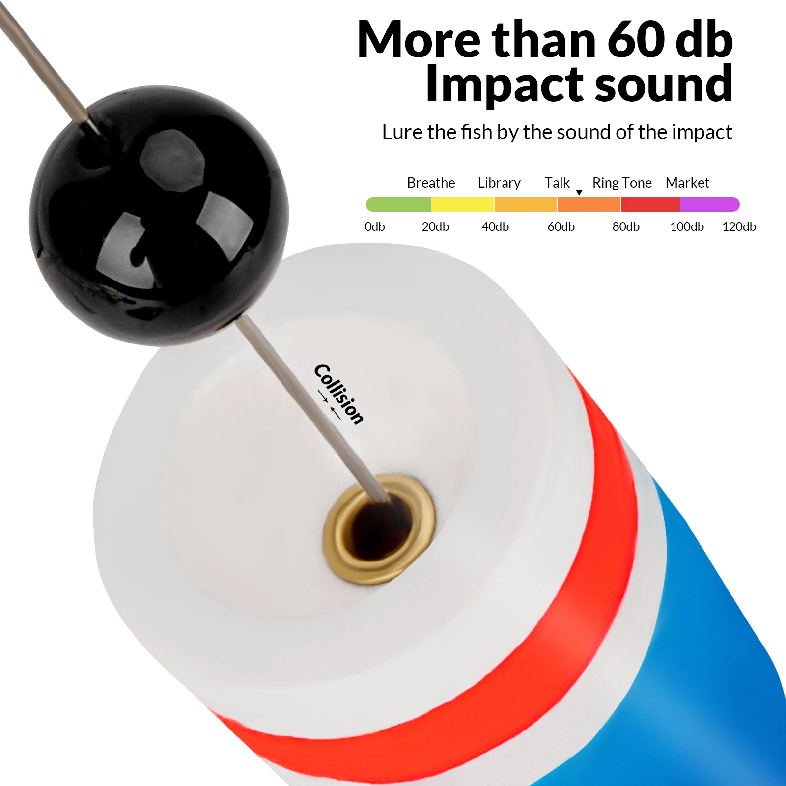 4 Uds. Bobbers de pesca, Bobbers ponderados para pesca, flotador de corcho, sonajero de aparejo, flotadores de corcho ponderados de 2,7 pulgadas y 3,7 pulgadas - imagen 4