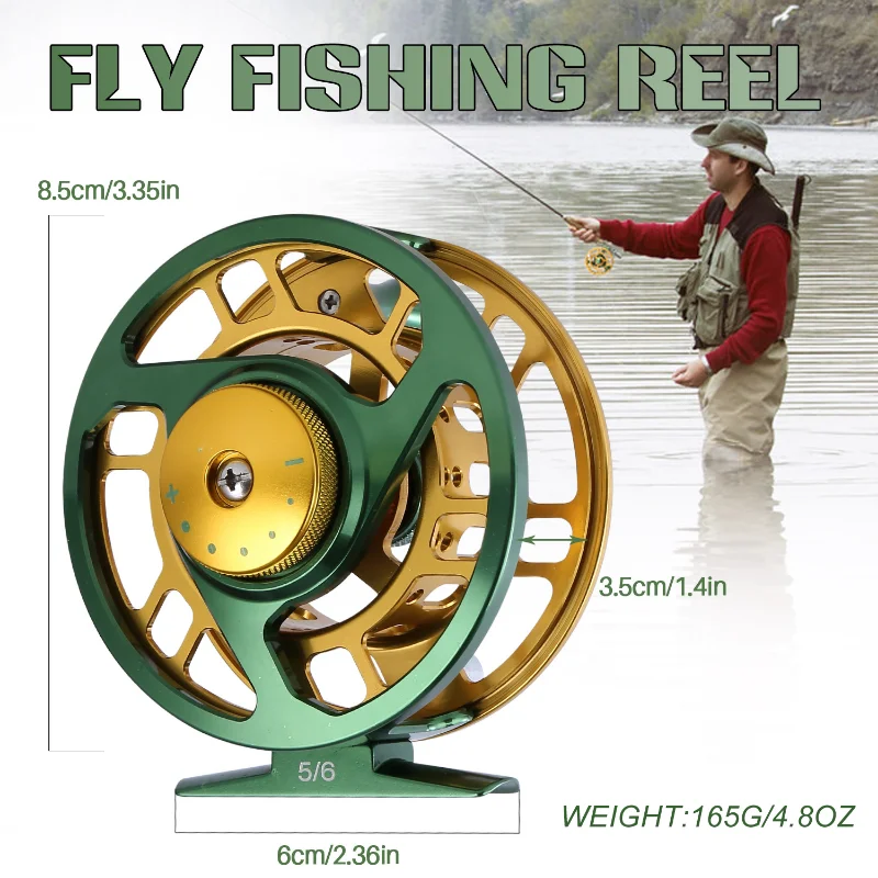 Carrete Pesca Mosca Sougayilang Aluminio – Micro Ajuste Freno - imagen 5