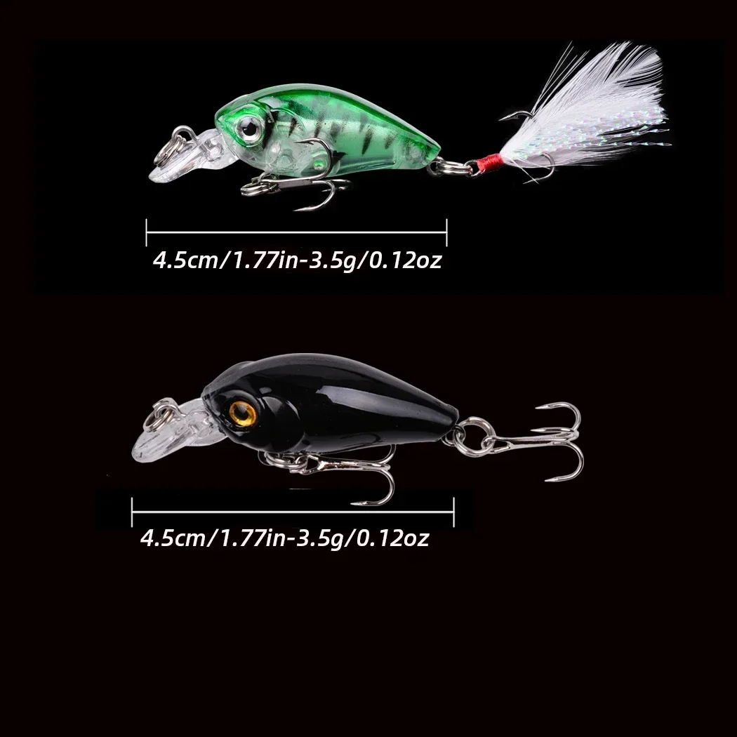 8 Uds cebo de manivela Minnow juego de señuelos de pesca cebo Artificial flotante cebo de pesca Topwater - imagen 3