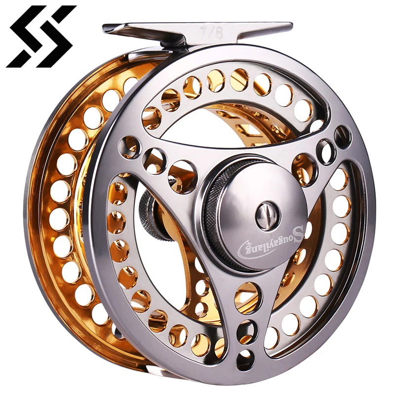 Carrete de mosca Sougayilang con árbol 2+1 BB y cuerpo CNC